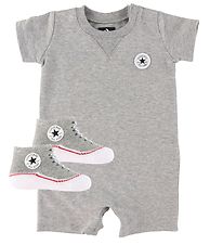 Converse Set - Barboteuse d't/Chaussettes - Gris Chin