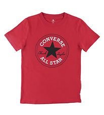 Converse T-paita - emalinpunainen M. Logo