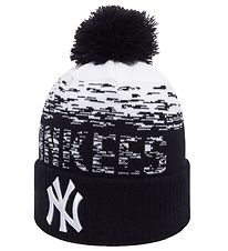 New Era Stickad Mssa m. Tofs - New York Yankees - Svart/Vit