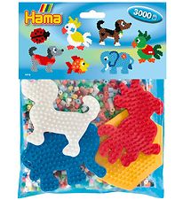 Hama Midi Bead Set - 3000 pcs + 4 Plates - Multicolour