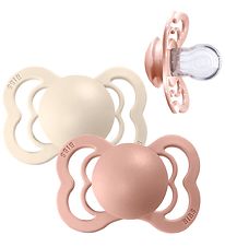 Bibs Supreme Dummies - Size 2 - Silicone - Ivory/Blush