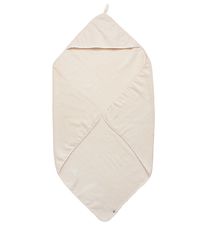 Pippi Hooded Towel - 83x83 cm - Eggnog w. Dots