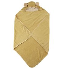 Pippi Baby towel - 83x83 cm - Rattan w. Cat