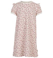CeLaVi Náttkjóll - Marshmallow White/Blush M. Blóm