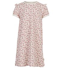 CeLaVi Chemise de Nuit - Guimauve White/Blush av. Fleurs