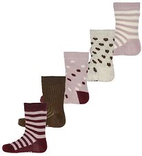 Minymo Socks - 5-pack - Rose Smoke