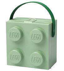 LEGO Storage Lunch Box - 11,5x15,5x15,8 - 4 Knobs - Sand Green