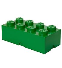 LEGO Storage Lunch Box - 7,5x20x10 cm - 8 Buttons - Dark Green