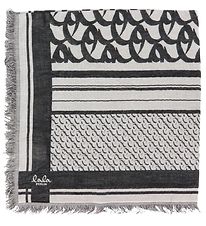 Lala Berlin Scarf - 80x80 - Cube Monogram Light - Black Monog