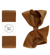 By Str Baptism Ribbon w. Bow - Golden Brown