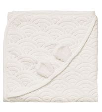Cam Cam Hooded Towel - 80x80 - Off-White w. Ears
