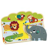 Djeco Puzzle av. Sons - Animaux sauvages