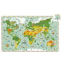 Djeco Puzzel - 200 Bakstenen - Rond de wereld
