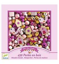 Djeco Perles en bois - 450 pces - Oiseaux