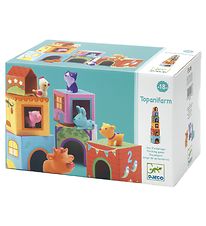 Djeco Stacking Blocks - 12 Parts - Farm