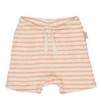 Petit Piao Shorts - Modal Striped - Peach Rien/Lait de poule