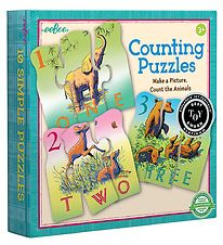 Eeboo Puzzle - Jouer et apprendre - 30 Briques - Compter les ani