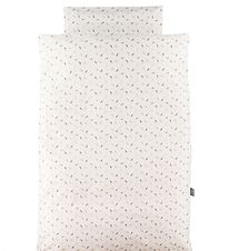 Nrgaard Madsens Duvet Cover - Baby - White w. Leaves