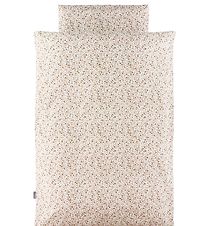 Nørgaard Madsens Duvet Cover - Baby - Red/Brown w. Flowers
