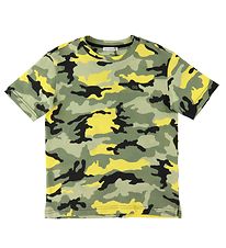 Dolce & Gabbana Stuttermabolur - Skate - Grænt/Neon gult Camoufl