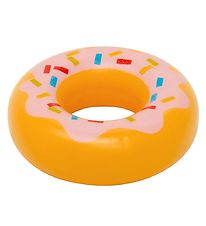 MaMaMeMo Play Food - Wood - Donut w. Pink Glaze