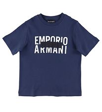 Emporio Armani T-paita - Laivastonsininen, Tulosta