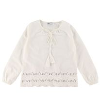 Hust and Claire Blouse - Wilde - Blanc av. Dentelle