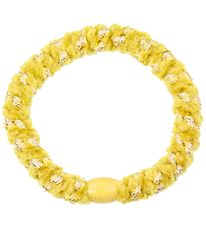 Kknekki Hair Tie - Yellow Velvet w. Glitter