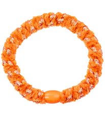 Kknekki Hårsnodd - Orange Velour m. Glitter