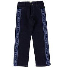 Fendi Jeans - Bleu Fonc Denim av. Bande logo
