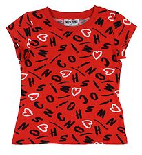 Moschino T-Shirt - Rouge av. Imprim