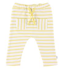 Hust and Claire Pantalon - Branchies - Blanc/Jaune  Rayures