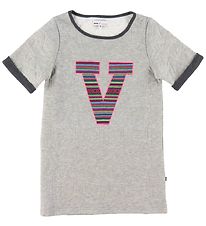 Hust and Claire Dress - Wilde - Grey Melange w. Embroidery