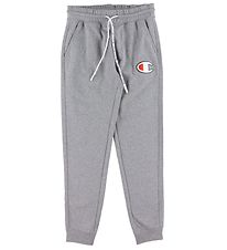 Champion Fashion Sweatpants - Grey Melange w. Logo