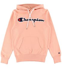 Champion Fashion Hoodie - Coral w. Logo