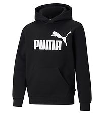 Puma Hoodie - Ess Big Logo - Black w. Print