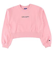 Champion Fashion Sweatshirt - Cropped - Pink m. Logo