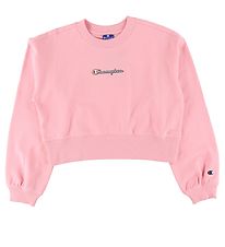 Champion Fashion Sweatshirt - Bijgesneden - Roze m. Logo