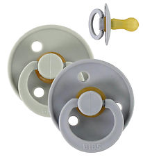 BIBS Colour Pacifiers - Size 1 - 2-Pack - Round - Sage/Cloud