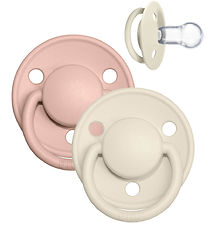 Bibs De Lux Speen - Onesize - 2-pack - Rond - Ivory/Blush