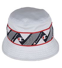 Champion Bucket Hat - White w. Logo Band
