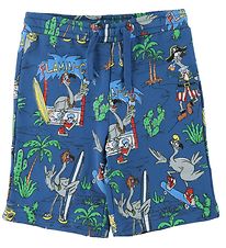 Stella McCartney Kids Shorts en Molleton - Bleu av. Flamants