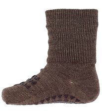 GoBabyGo Socks - Non-Slip - Wool - Brown