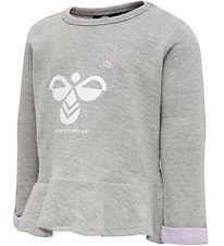 Hummel Sweatshirt - hmlAlberte - Grey w. Print