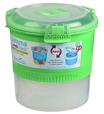 Sistema Brooddoos m. Bestek - Lunchstapel - 965 ml - Groen