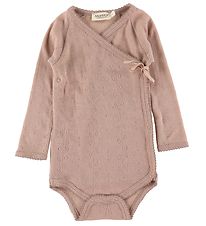 MarMar Wikkelromper l/s - Belita - Wol - Verbrand Rose