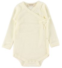 MarMar Wrap Bodysuit l/s - Belita - Wool - Natural