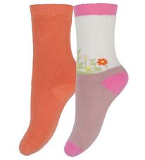 Melton Sokken - Andrea - 2-pack - Oranje/Roze