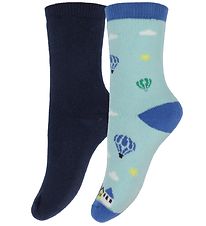 Melton Socks - George - 2-pack - Navy/Light Blue