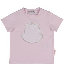Moncler T-Shirt - Rosa m. Mesh/Tyl